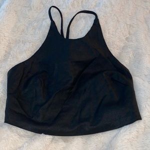 Womens black crop top